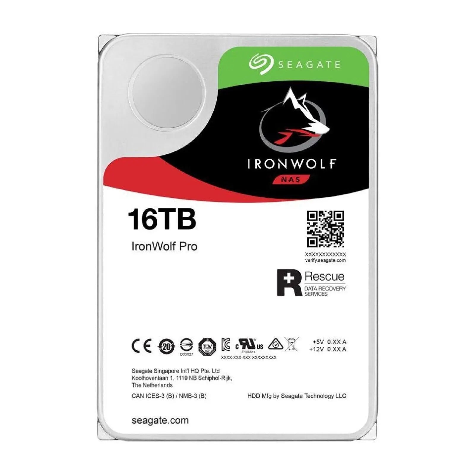 Hard Drive Ironwolf Pro 16TB Enterprise Nas SATA 3.5in ST16000NE000 OEM SEAGATE