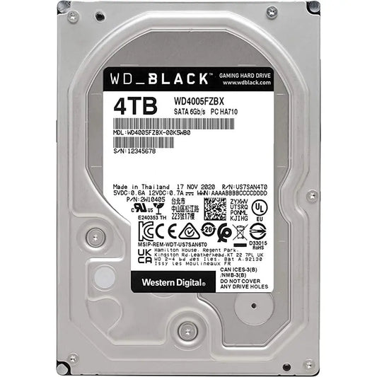 Western Digital 4TB SATA 3.5 Hard Drive - Black WD4005FZBX Western Digital